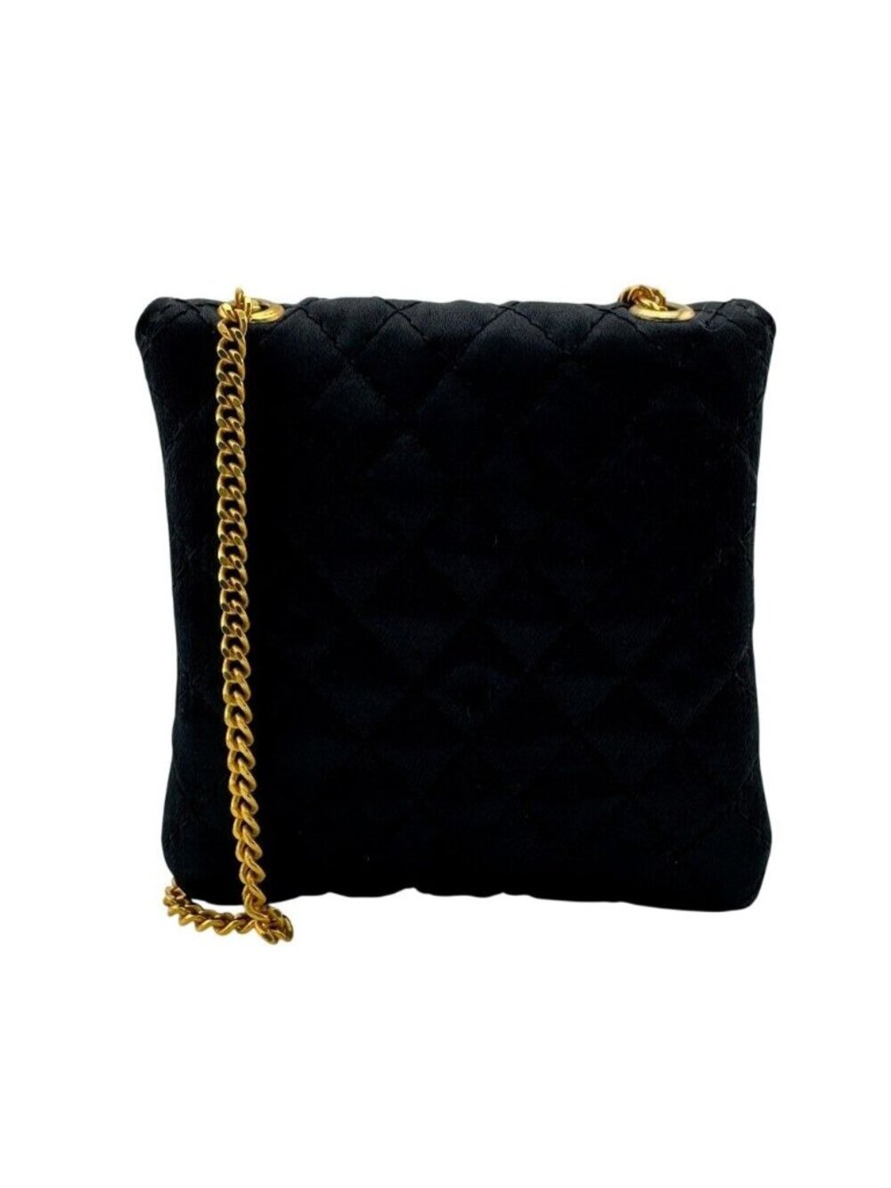 Chanel Quilted Leather Chain Shoulder Pouch Black
